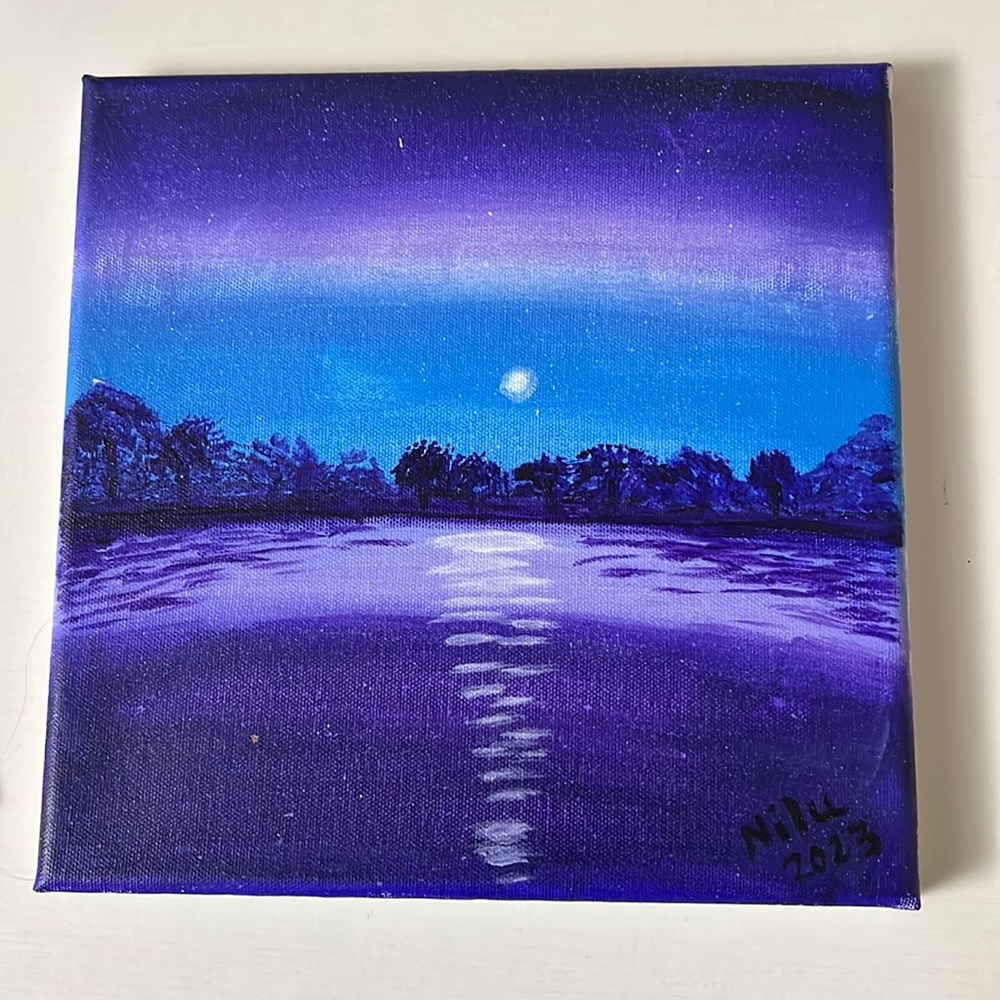 Originally work. This painting was created my me. The size is 10x 10.
